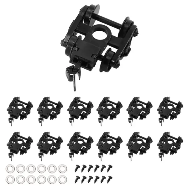 24pcs N Scale Model Train Bogies with Wheels - Image 2