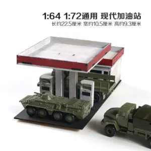 1/72 Scale Wooden Gas Station Model Kit 12 Se23d7b995c694df897dabefdadf0fb6fu