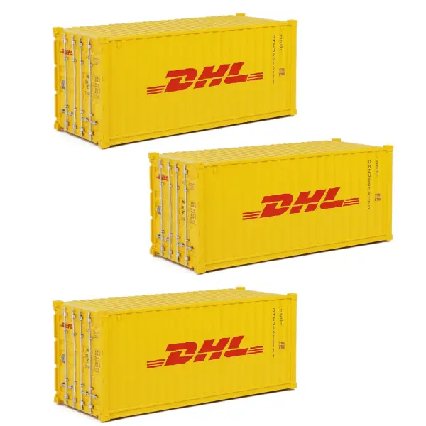 3 Pack O Scale 20ft Shipping Containers - Image 7