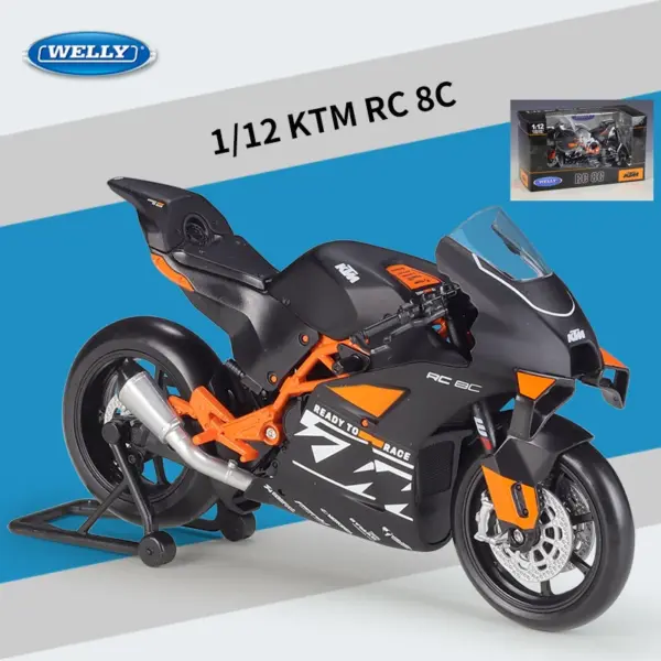 1:12 KTM RC 8C Diecast Motorcycle Model - Image 7