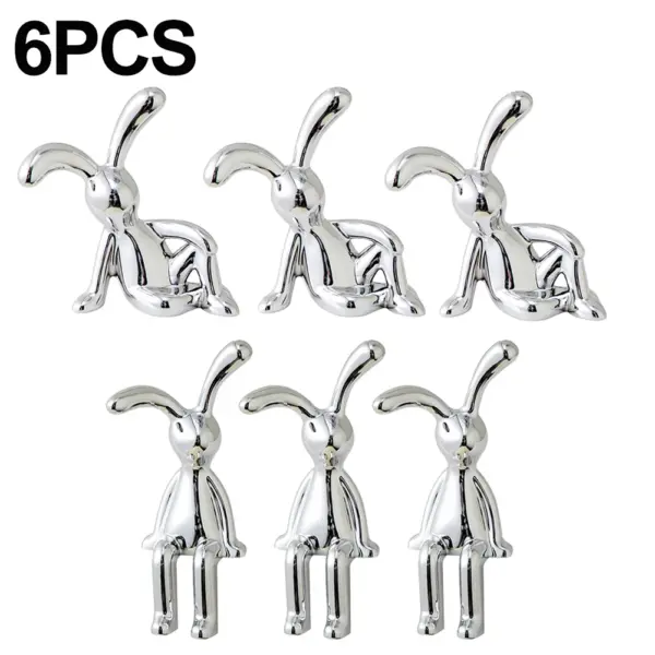 Silver Bunny Decorative Ornament for Home Decor - Image 11