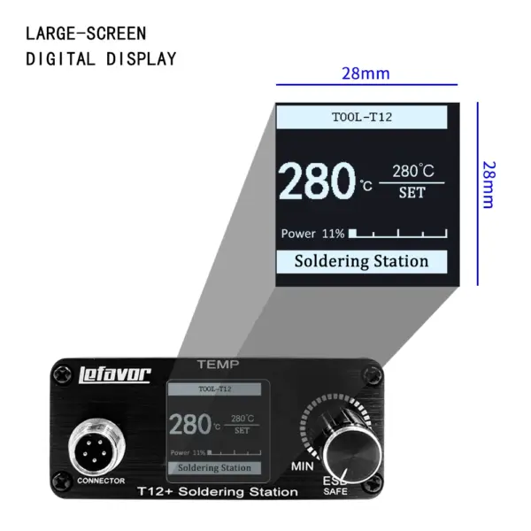 T12 75W Digital Soldering Iron Station - Image 3