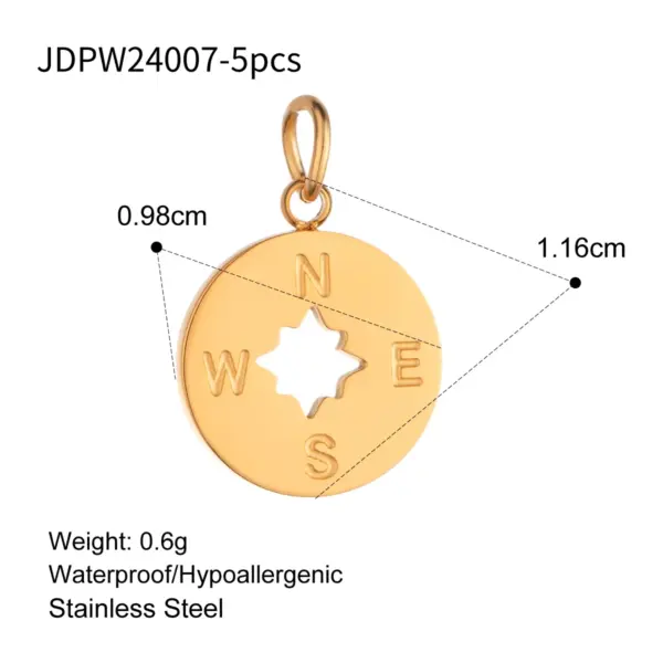 5 Pcs Stainless Steel Star Pendant Charms - Image 32
