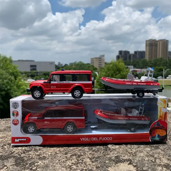1:43 Scale Coast Guard Fire Vehicle Model - Image 2