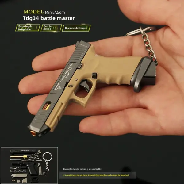 Mini Gun Charm Keychain Glock Model 1:3 Scale - Image 10