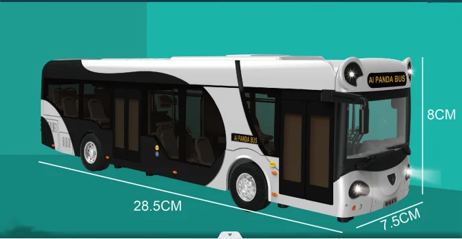 42 Scale Alloy Panda Bus Model Decoration 8 42 Scale Alloy Panda Bus Model Decoration - Image 8