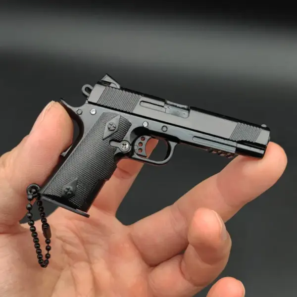 Metal Mini Kimber 1911 Gun Keychain Pendant