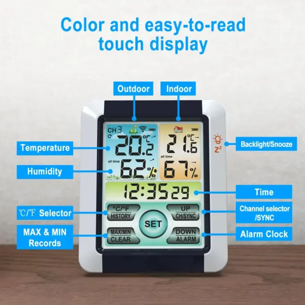 Wireless Indoor Outdoor Temperature Humidity Meter - Image 4