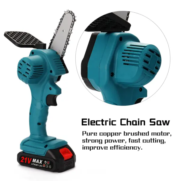 8 Inch Electric Pruning Chainsaw with Battery - Image 4