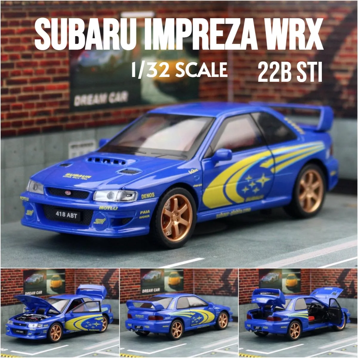 1/32 Subaru Impreza Rally Alloy Car Toy 2 1/32 Subaru Impreza Rally Alloy Car Toy - Image 2