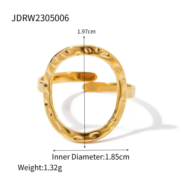 Classic Stainless Steel Geometric Rings for Women - Image 7