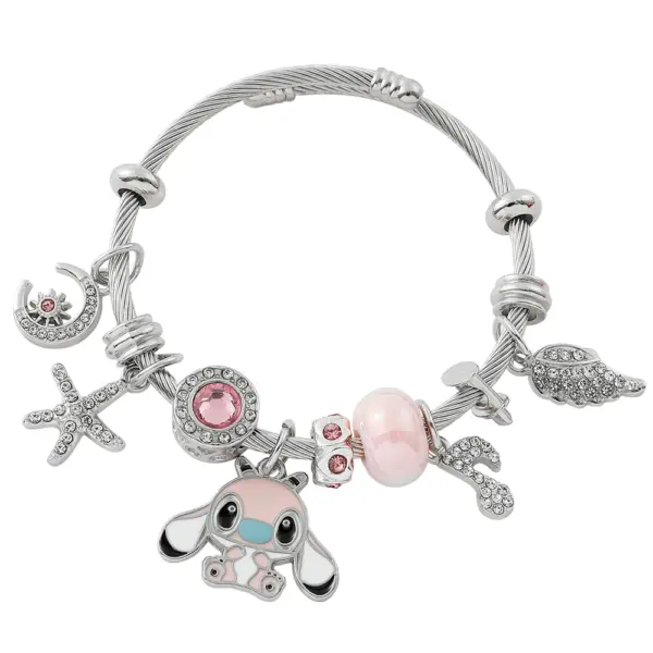 Trendy Disney Stitch Heart Beaded Bracelet - Image 17