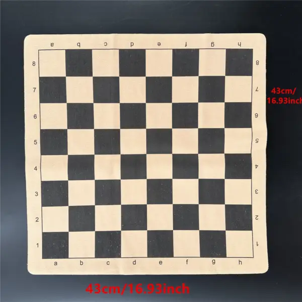 Ancient Chess Resin Pieces with Leather Board - Image 3