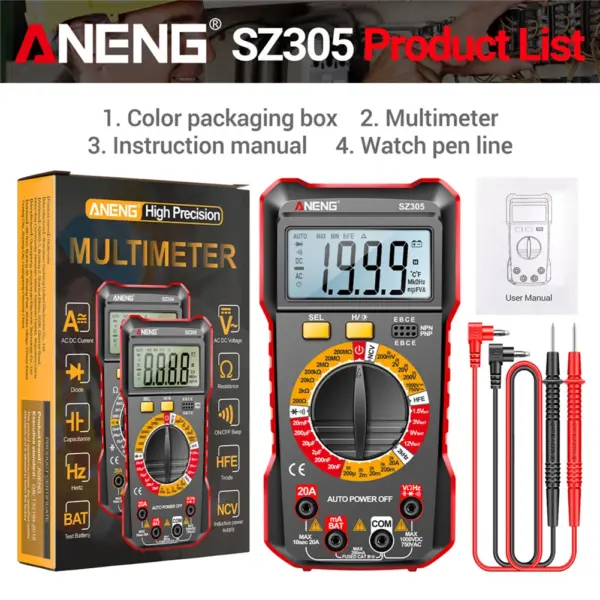 ANENG SZ304 True RMS Digital Multimeter - Image 9