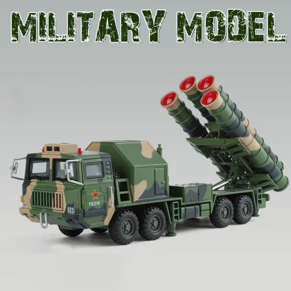 1:40 Scale HQ-9 Diecast Model Anti-aircraft Vehicle - Image 7