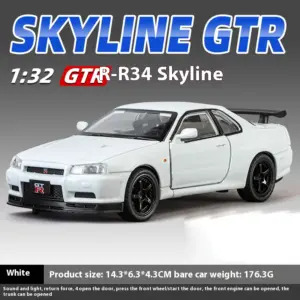 1:32 Diecast Nissan GTR R34 Alloy Model 27 Se481f0f095ed4d318f2bd3caaa56e0791