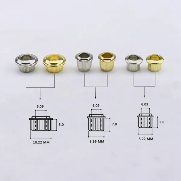 Vintage Metal Guitar Tuning Pegs Set of 6 - Image 5