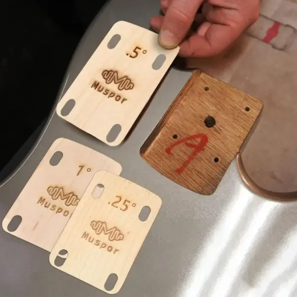 3 Pcs Maple Guitar Neck Shims Set