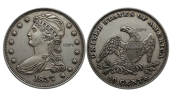 Silver-Plated 1837 Commemorative Coin Collectible - Image 8