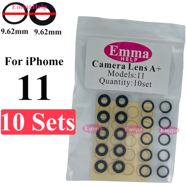 EmmaHelp 10-Pack Rear Camera Lens for iPhone Models - Image 11