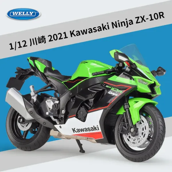 1:12 Scale Alloy Kawasaki Ninja ZX-10R Model - Image 6