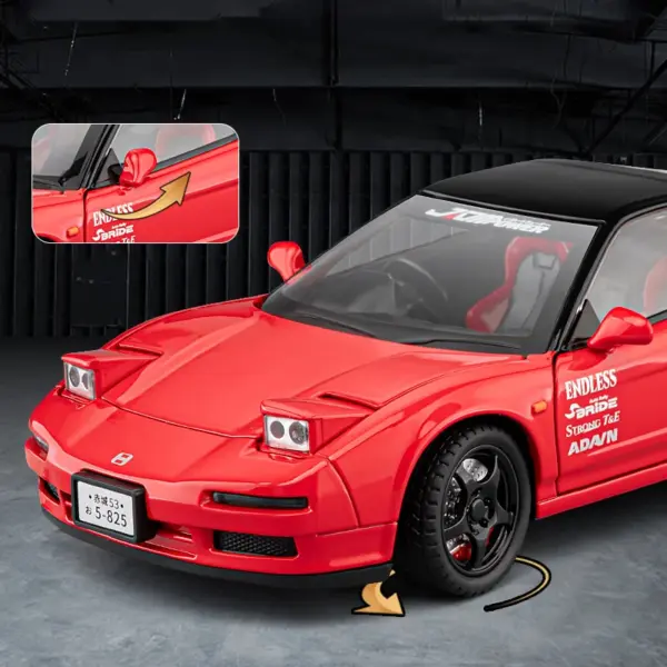 1:24 Alloy Honda Acura NSX MK1 Diecast Model - Image 5
