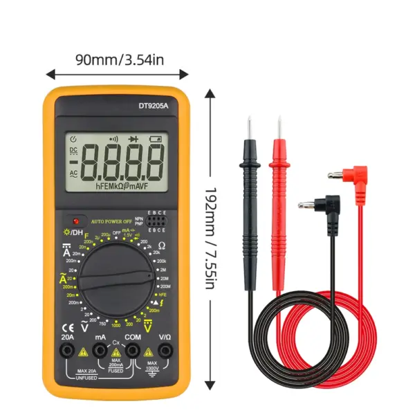 DT-9205A Digital Multimeter Voltage Tester - Image 5