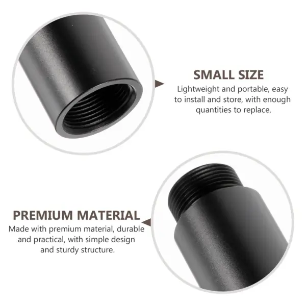 4pcs Mic Stand Extension Tubes Aluminum Black - Image 6