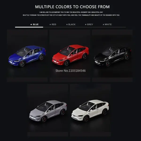 1/24 Scale Diecast Tesla Model X Model Car - Image 3
