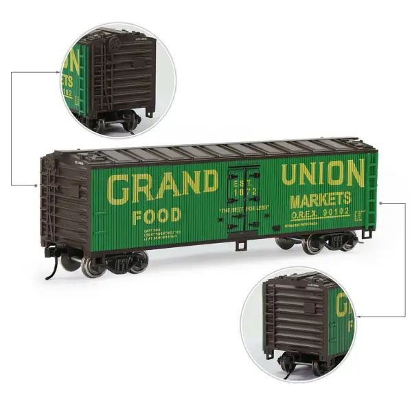 Evemodel HO Scale 40ft Reefer Train Car - Image 4