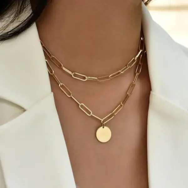 Bohemian Pearl Charm Necklace with Crystal Details - Image 5