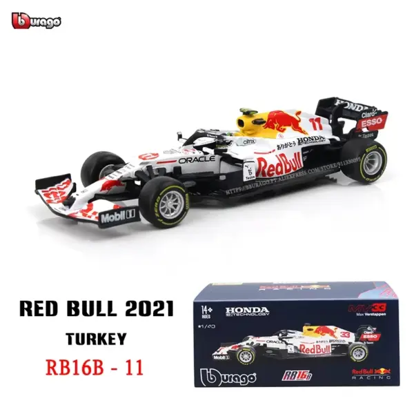 Bburago 1:43 RB16b Red Bull F1 Model Car - Image 3