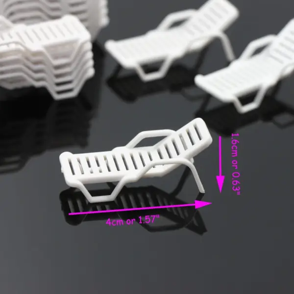 24pcs Model Train Bench Loungers for Scale Layouts - Image 11