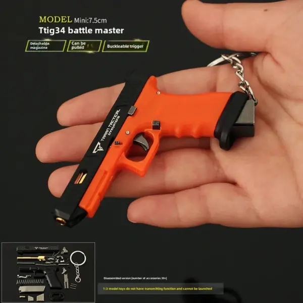 Mini Gun Charm Keychain Glock Model 1:3 Scale - Image 8