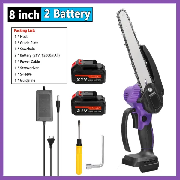 8 Inch Electric Pruning Chainsaw with Battery - Image 10