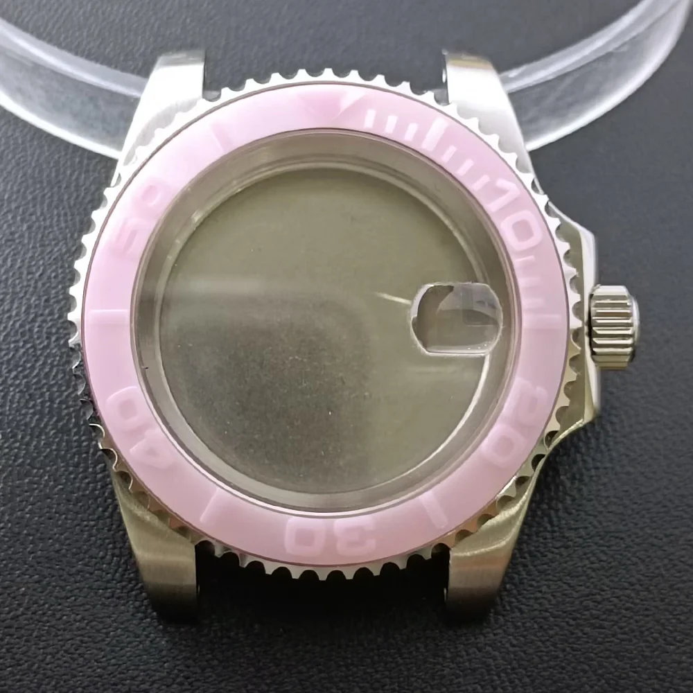 NH35 GMT Steel Watch Case 40.5mm Silver 129 NH35 GMT Steel Watch Case 40.5mm Silver - Image 129