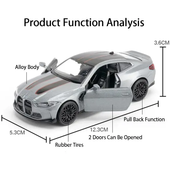1:36 BMW M4 CSL Die-cast Model Car - Image 2