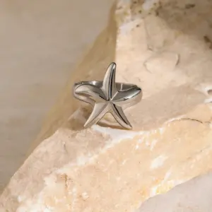 Stainless Steel Starfish Ring for Women 13 Se8b009c8307d4d01b3339ded5e28cbe23