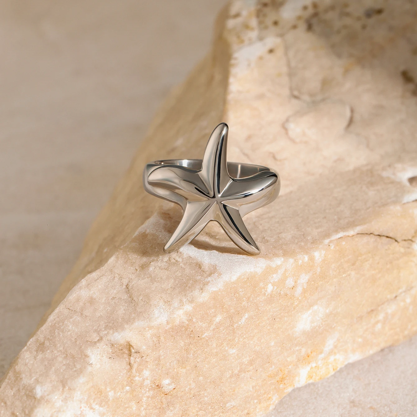 Stainless Steel Starfish Ring for Women 6 Stainless Steel Starfish Ring for Women - Image 6
