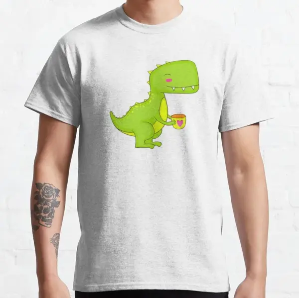 Cute Kawaii T-Rex Graphic T-Shirt for Men - Image 7