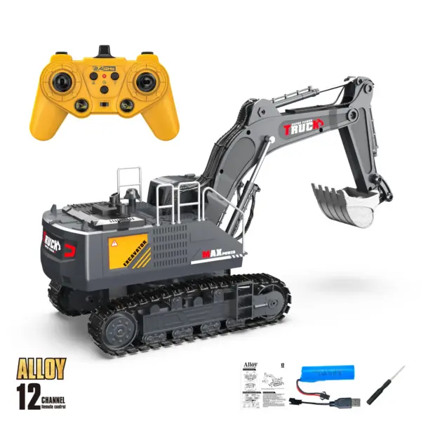1/18 RC Excavator Electric Toy with 12+ Channels - Image 7