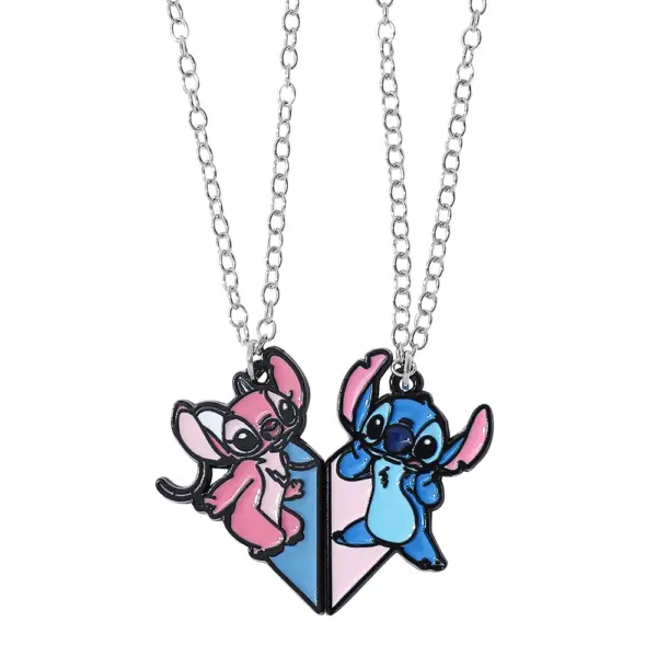 Disney Stitch Heart Necklace for Couples - Image 18