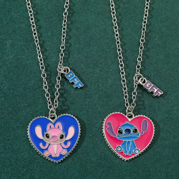 Disney Stitch Heart Necklace for Couples - Image 12