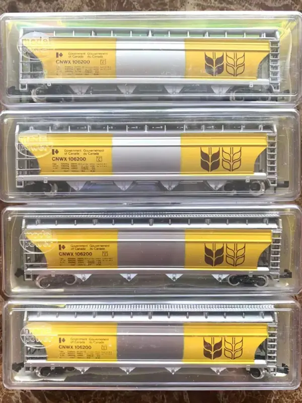 N Scale 1/160 Yellow Wheat Train Carriage Model