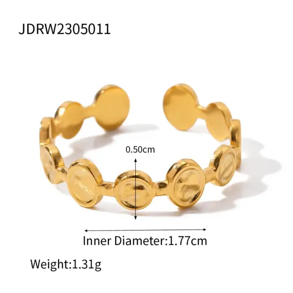 Classic Stainless Steel Geometric Rings for Women - Image 25