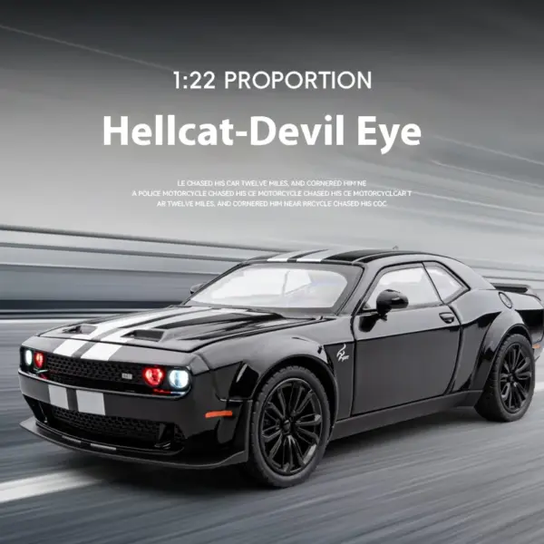 1:22 Dodge Challenger Redeye Hellcat Model Car - Image 6