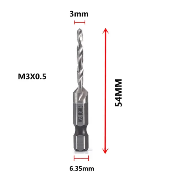 HSS Metric Tap Drill Bits Set M3 to M10 - Image 19