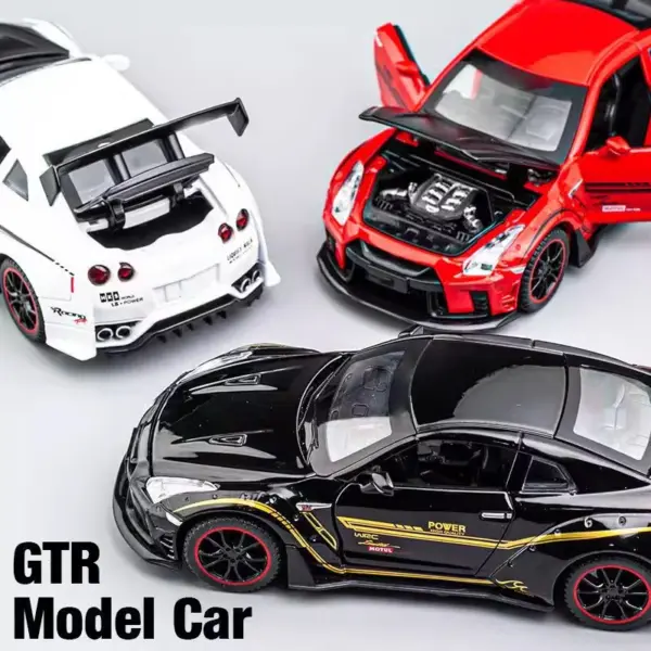 1:32 Diecast Nissan GTR R35 Sports Car Model - Image 6