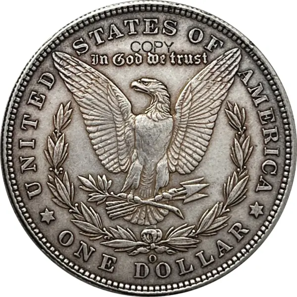 1893 O Morgan Silver Plated Commemorative Coin - Image 2