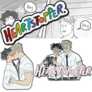 Colorful Heartstopper Enamel Pin Brooch